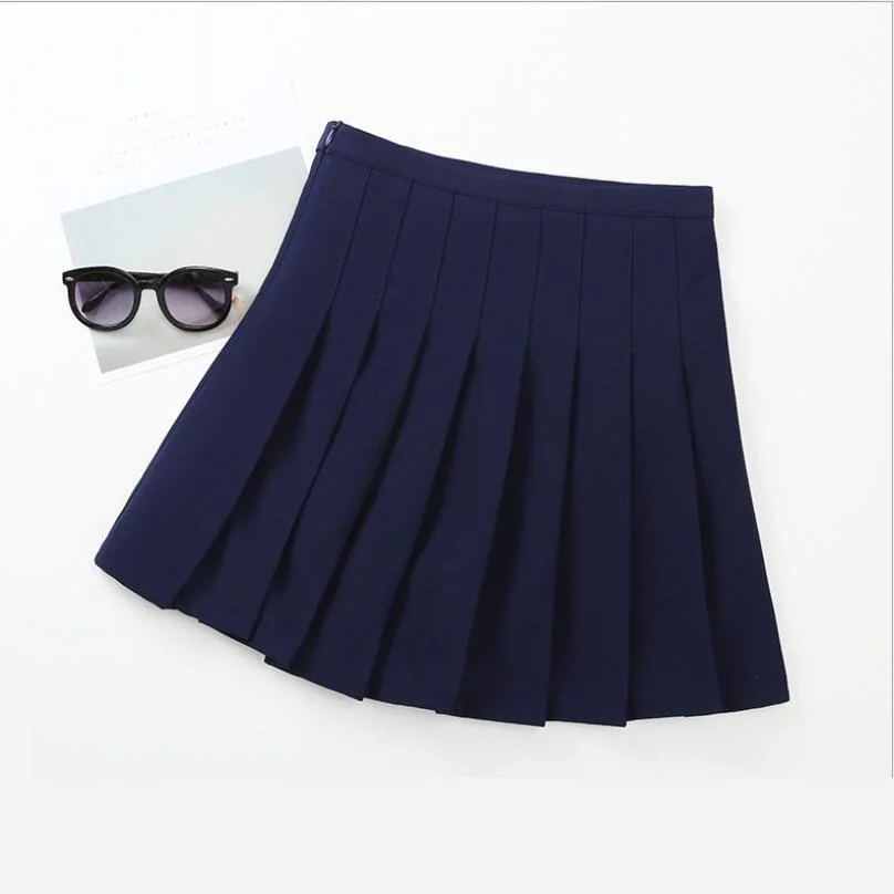 navy blue skirt girl Школьная юбка для детей от 2 до 14 лет Детская плиссированная юбка одежда для малышей и подростков Philabeg юбки трапециевидной формы для крупных девочек JW3937A - Цвет: navy blue skirt girl