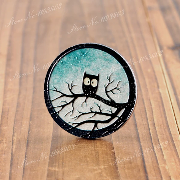 2 шт 45 мм Сова 3D рельефный большой круглый кулон ручной работы из дерева сделать