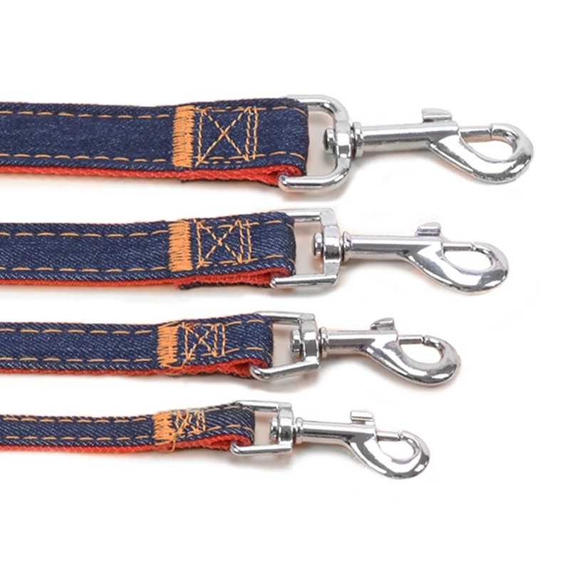 Ремень для собак и кошек регулируемый поводок из денима 4 размера дрессировки