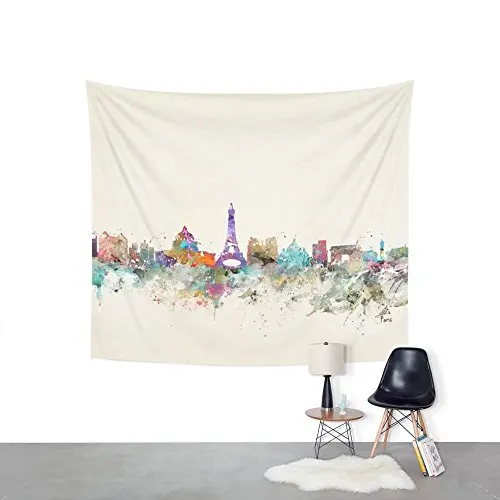 Настенный гобелен с изображением пейзажа Города Парижа|Гобелен| |