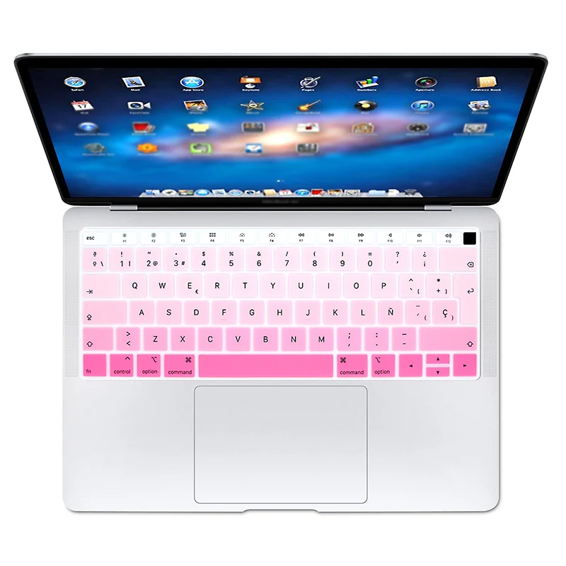 Силиконовый чехол для клавиатуры Funda con teclado en с испанским языком MacBook новейший Air 13