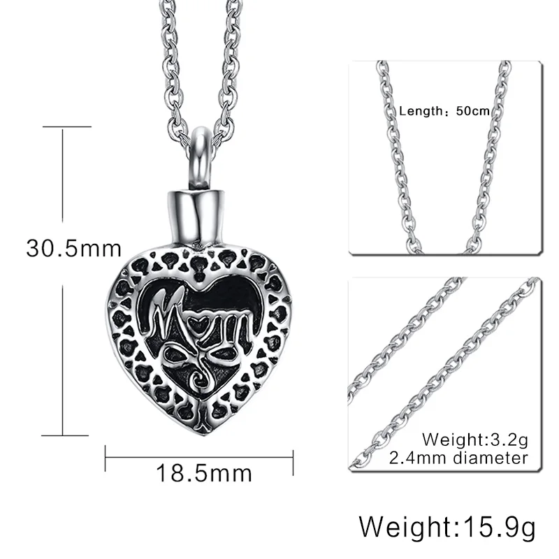 Ожерелье с подвеской папа и мама из нержавеющей стали|necklace with|stainless steel necklacesteel