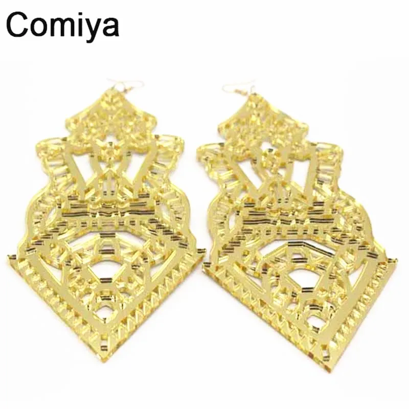 Comiya Панк Винтаж Серьги для девочки заявление Brincos большой длинный желтый Клак Висячие серьги для женщин ювелирные изделия Oorbellen Bijoux