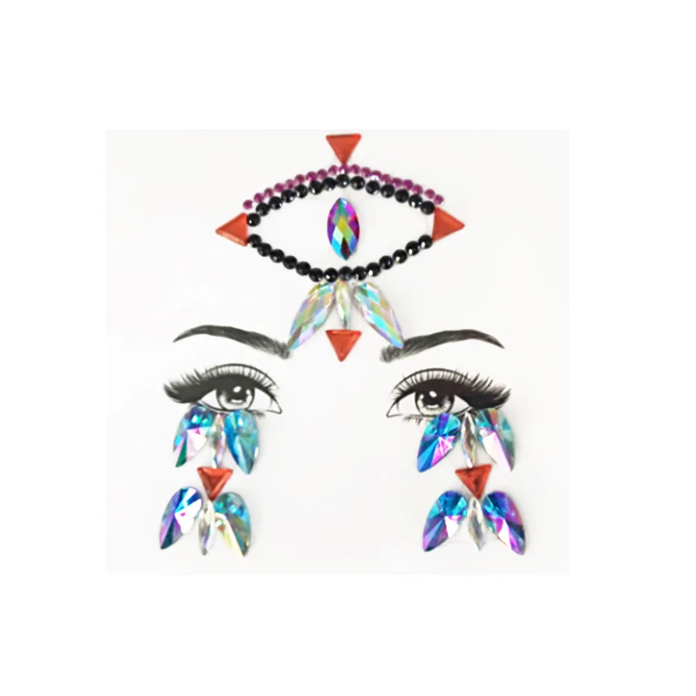 Временные наклейки татуировки для стразы блестящие лица драгоценные камни