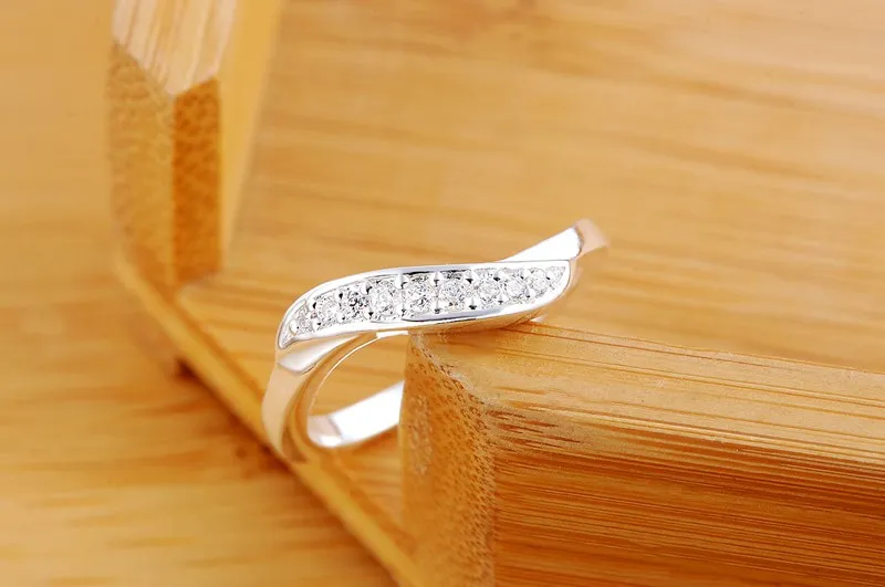 Рождественский подарок оптовая продажа Женское кольцо серебряного цвета с