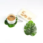 4 шт. тропические искусственные подставки из эва с пальмовыми листьями, подставка для чашки, коврик, подставка для чашки, кофейного чая, подставки для напитков, украшение для тематики гавайской вечеринки