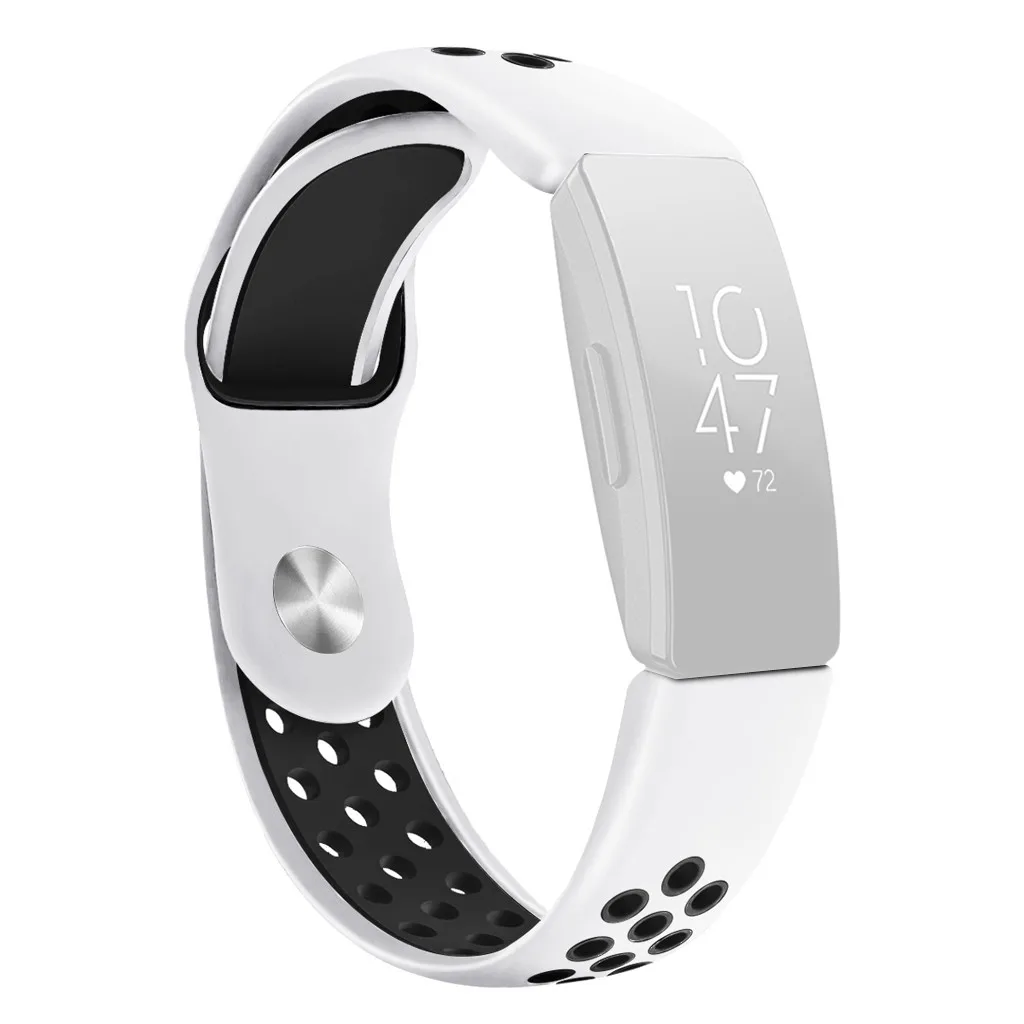 Двойной цвет силиконовый ремешок для Fitbit Inspire HR умный Браслет Inspire дышащие силиконовые аксессуары