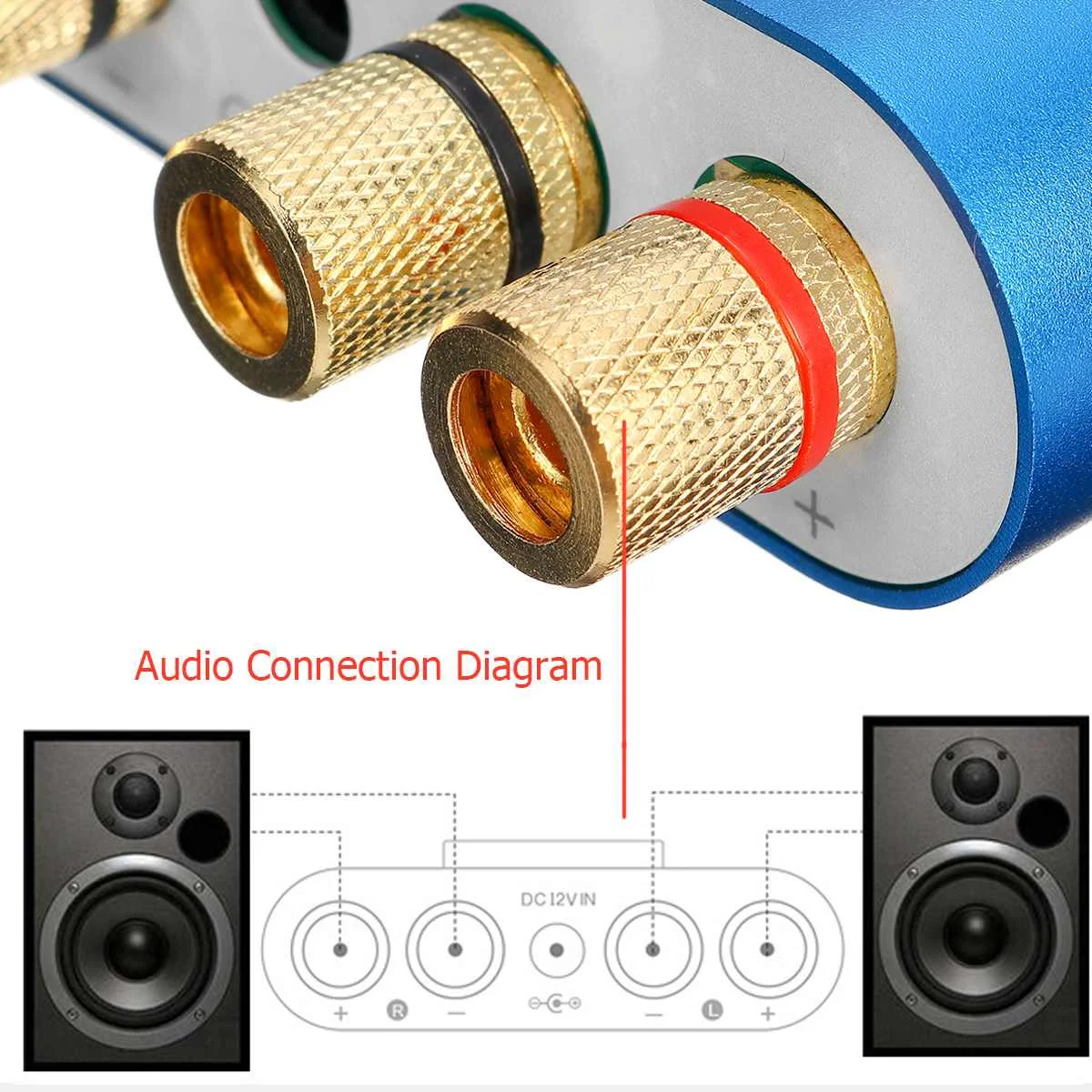 Nobsound 12 в 100 Вт HiFi мини усилитель мощности AUX для android USB цифровой амперметр bluetooth 4,2 аудио усилитель мощности