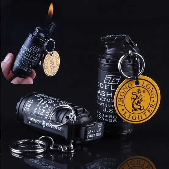 Мужская металлическая зажигалка в стиле милитари 7 см | Дом и сад