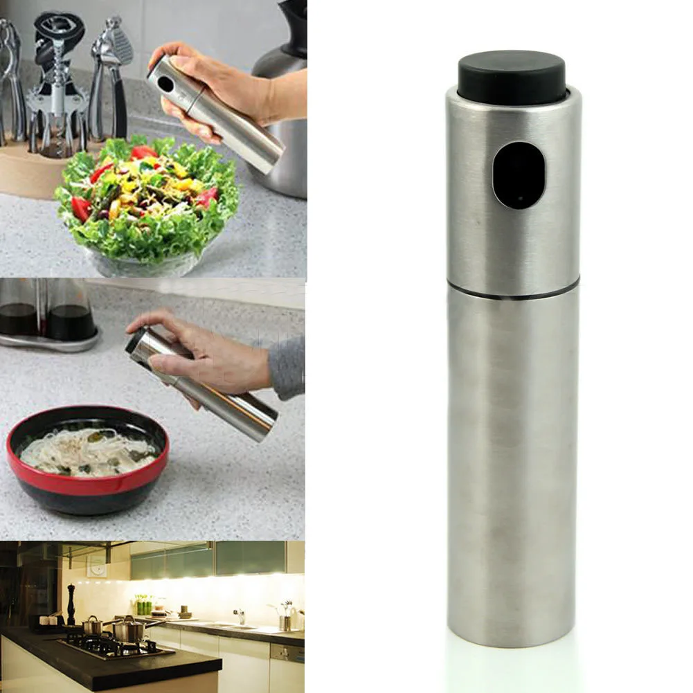 80/135ml BBQ Push Type Spray Bottle Oil Sprayer Pump Pot Leak-Proof Grill Dispenser Cookware Kitchen | Дом и сад