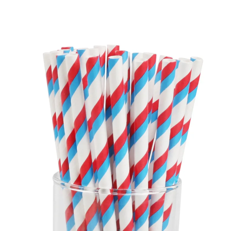 25 шт. фиолетовые и светло Полосатые Бумажные соломинки для дня рождения свадьбы