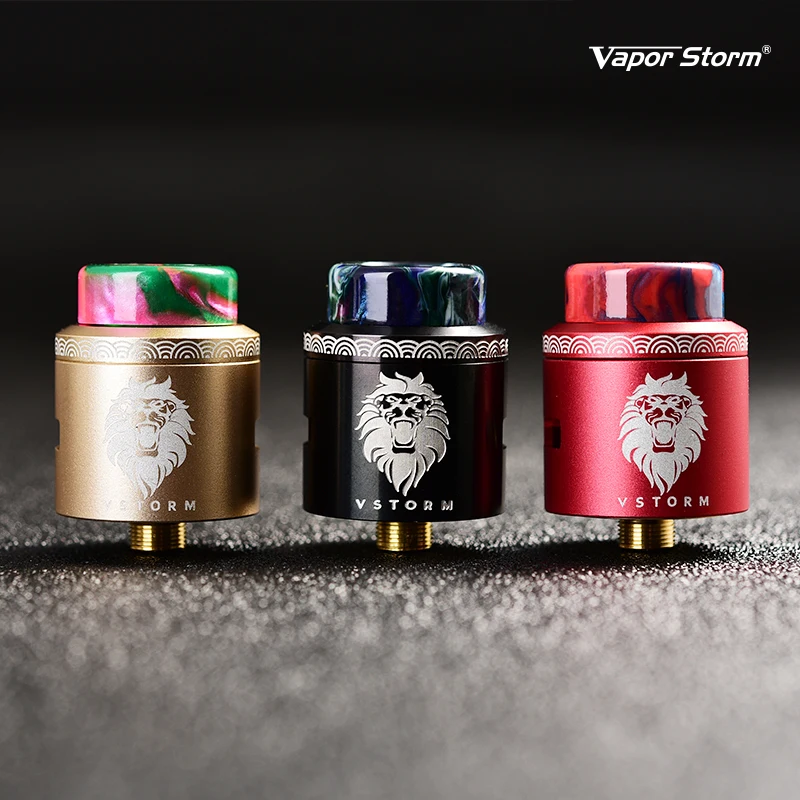 Испаритель Vapor Storm Lion RDA 24 мм ХЛОПОК 510 нить двухъядерная катушка вейп уникальная