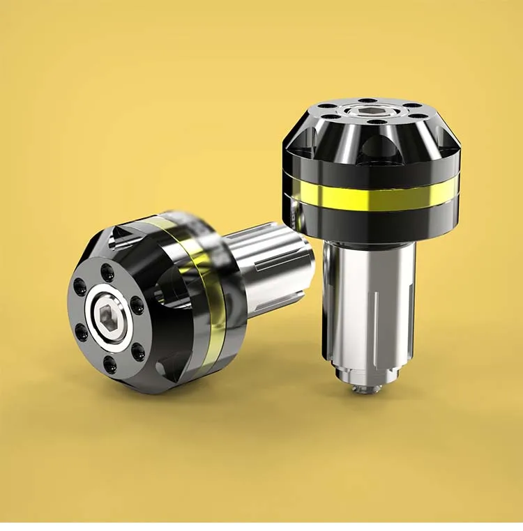 Золотой 18 мм CNC алюминиевый руль мотоцикла концы рукоятки концы наконечники колпачки для мотоцикла YAMAHA наконечник для руля - Цвет: Золотой