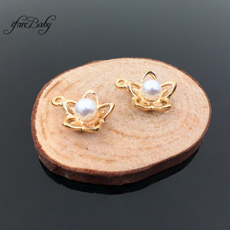 

Pearl Flat back for DIY Hair Accessories metal pearl buttons
