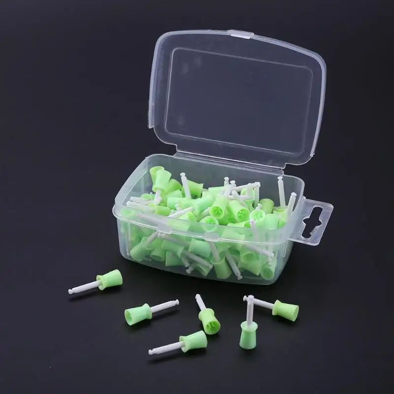 Одноразовая зубная щетка для полировки зубов 100 шт./коркор.|Отбеливание зубов| |