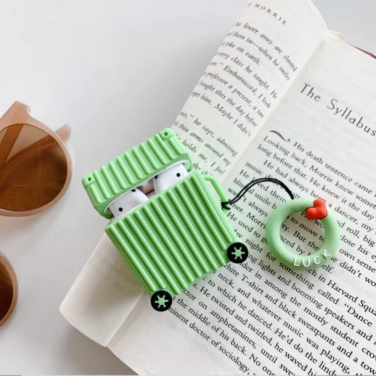 Чехол для AirPods Модный милый чемодан багажный чехол Apple Airpods 2 защитный наушников с