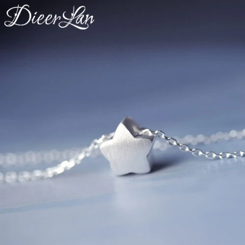 Прямая поставка ожерелье цепочка серебряного цвета с подвеской в виде звезды для