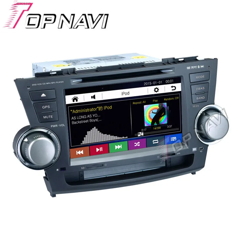 Wanuary 8 &quotавтомобильный DVD GPS для Toyota Highlander 2008 Автомобильный радио мультимедиа