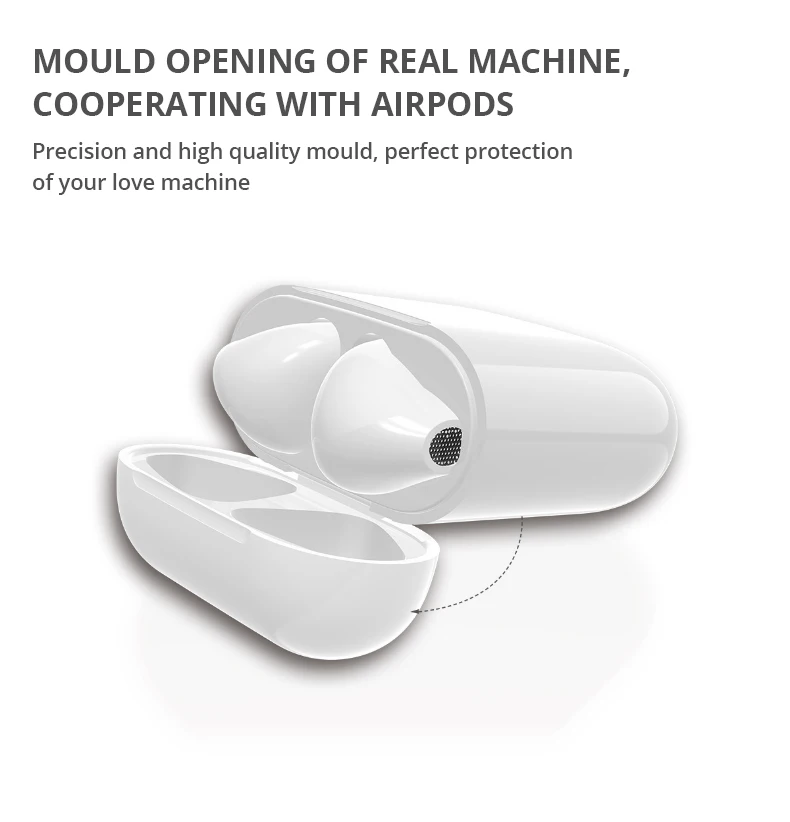 Беспроводная зарядная коробка для Airpods Apple, Bluetooth наушники Airpods, зарядное устройство для дома, идеально подходит для Apple, гарнитура, беспроводное зарядное устройство