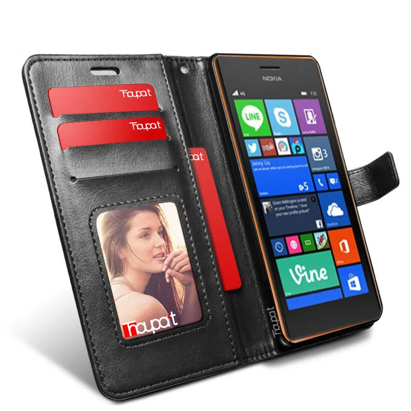 Thouport чехол s для Nokia Lumia 730 из искусственной кожи подставка держатель карт сумки