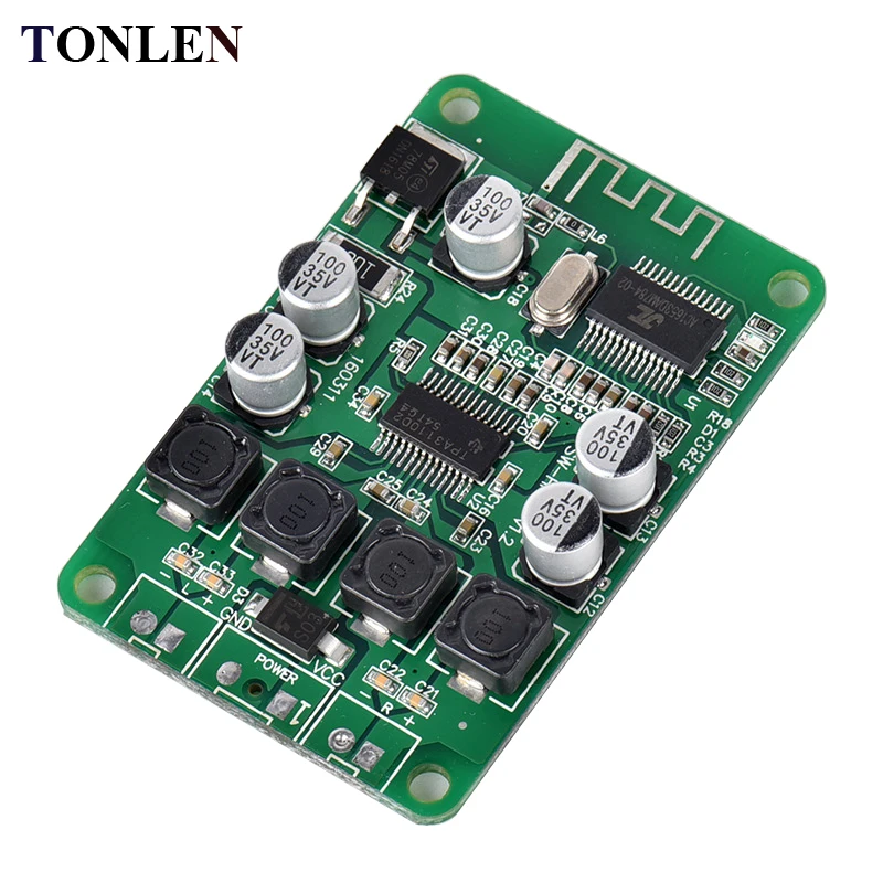 

1PCS Bluetooth Digital Amplifier Board 15W * 2 12V dual-channel Bluetooth speaker AMP 2.0 TPA3110D2 amplifier board