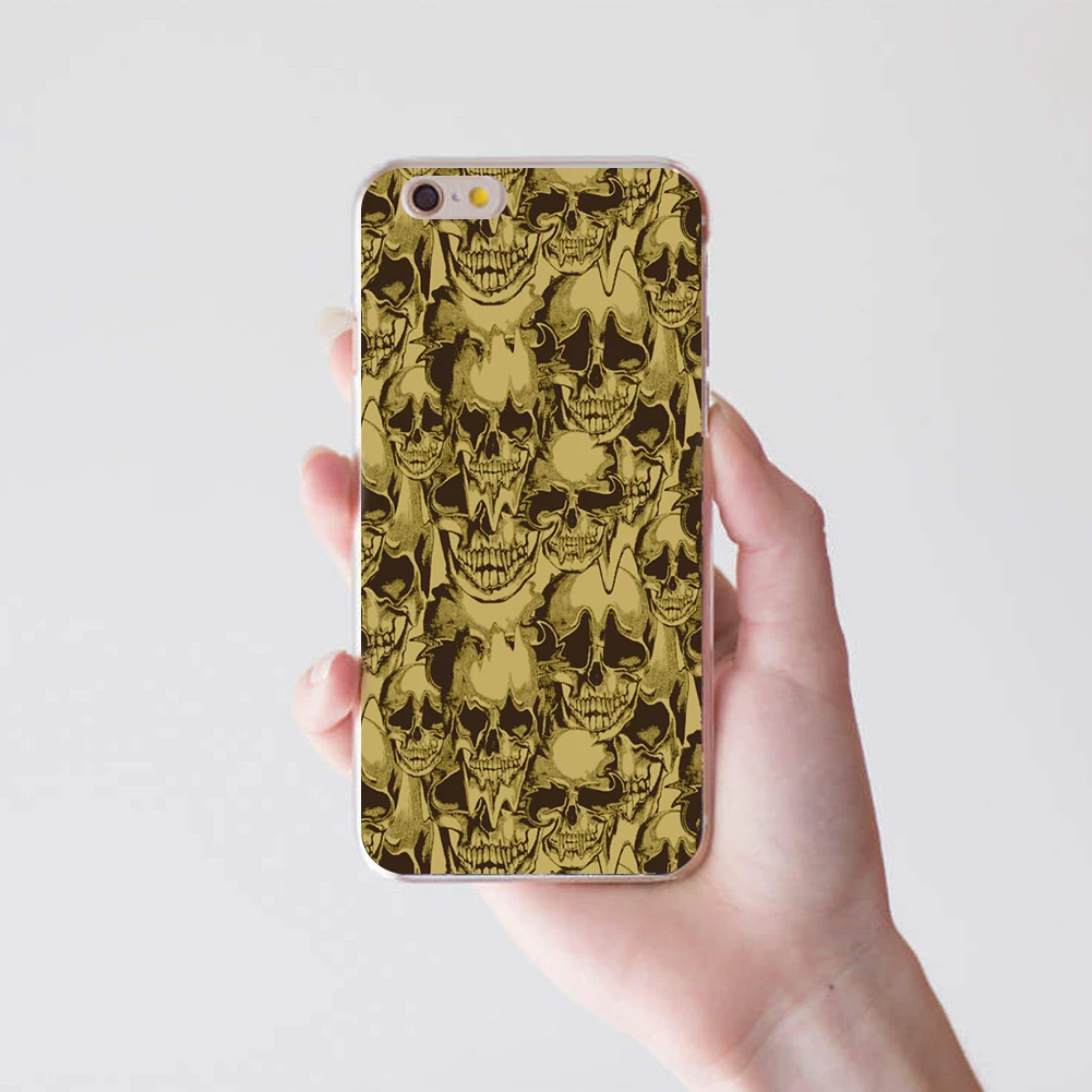 Череп головы в стиле панк чехол для Iphone 4 5 5C 6 7 Plus|cover for iphone|case coverfor iphone |