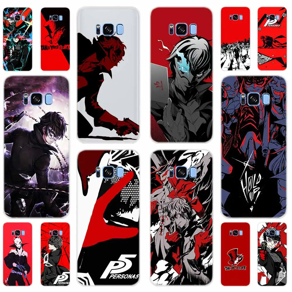 Мягкий чехол Persona 5 для Samsung Galaxy S7 Edge S8 S9 S10 S11 S20 S21 Plus Lite E Ultra|Бамперы| |