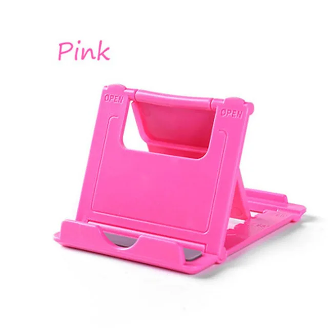 C14-pink Универсальный настольный держатель подставка держатель для сотового телефона планшета тренд сплошной цвет Портативный не регулируемый фиксированный угол - Цвет: C14-pink