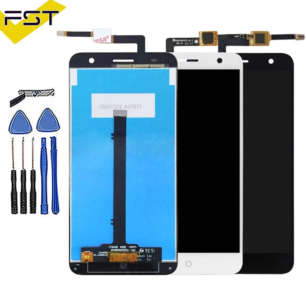 

Black/White For ZTE Blade V7 plus LCD Display and Touch Screen Digitizer Assembly With Frame Replacement Parts+Tools