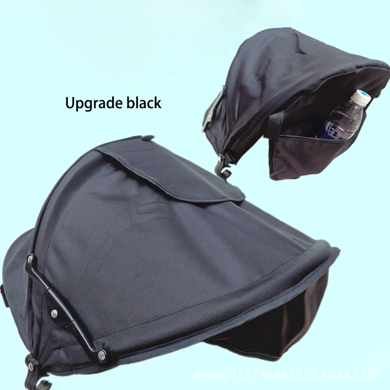 Black A Baby Stroller Accessories Carriage Sun Shade Kids Stroller Sunshade Cover Prams Windproof Hood Canopy Cover Stroller Sun Visor - Цвет: Black A