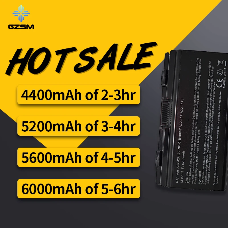 HSW батарея для Asus T12C T12Er T12Fg T12Jg T12Ug X51H X51L X51R X51RL X58 X58C X58L X58Le A31-T12 A32-T12 A32-X51 bateria akku |