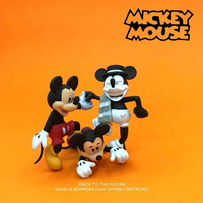 Disney Mickey Mouse 4 5 см 3 стиля мини кукла фигурка аниме украшение коллекции игрушка