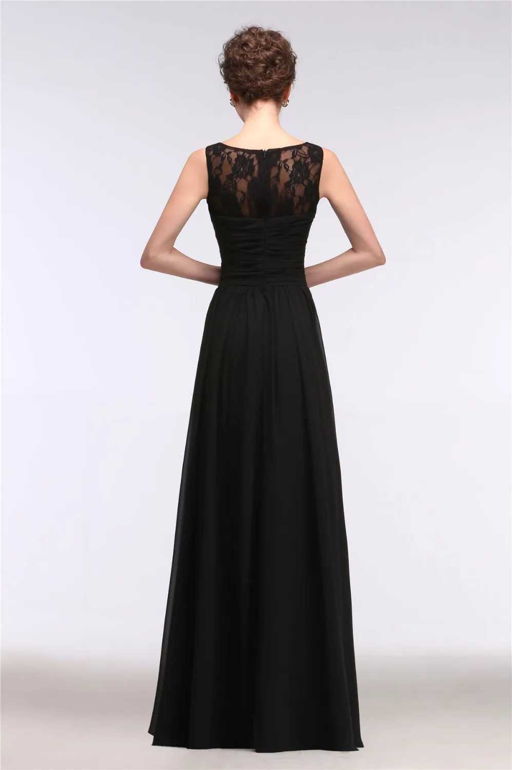 2016 год сбора винограда сексуальных шифон кружева пром платья настоящее фото