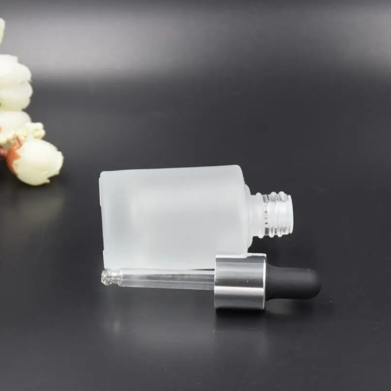 Wholesale 30ml frosted glass dropper bottle with silver cap 30cc liquid bottles cosmetic container LX1037 | Красота и здоровье