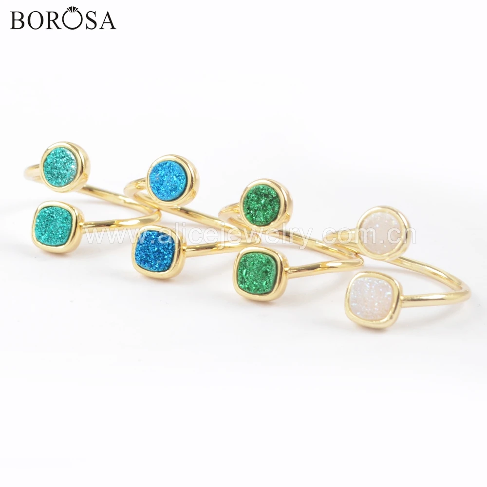BOROSA 5 шт. новый золотой ободок квадратной и круглой формы двойной натуральный