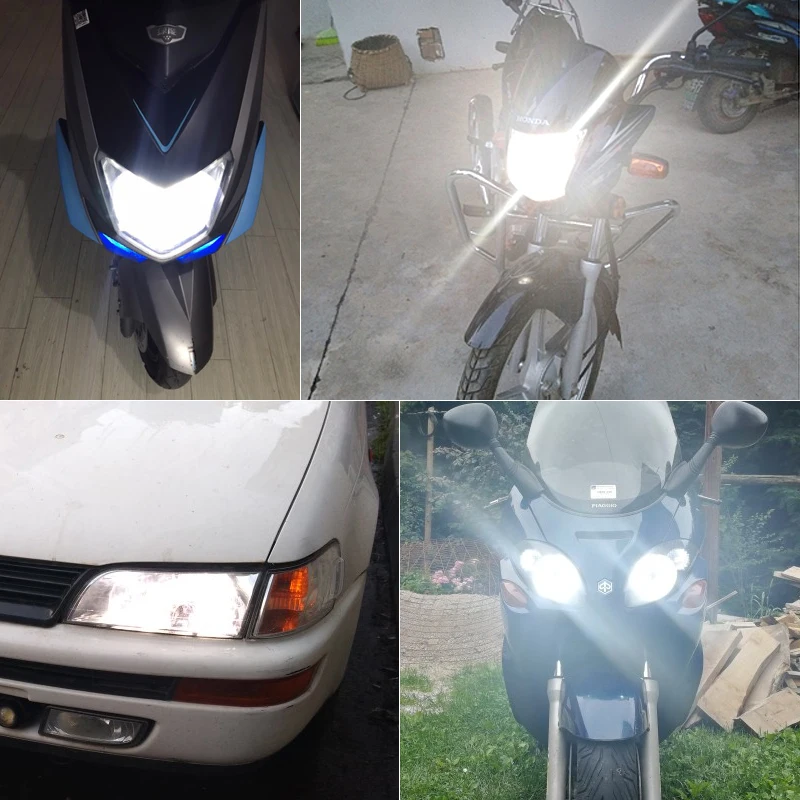 SAARMAT 1 * шт светодиодный moto rcycle фары лампы 8000Lm H4 9003 HB2 высокое для ближнего и