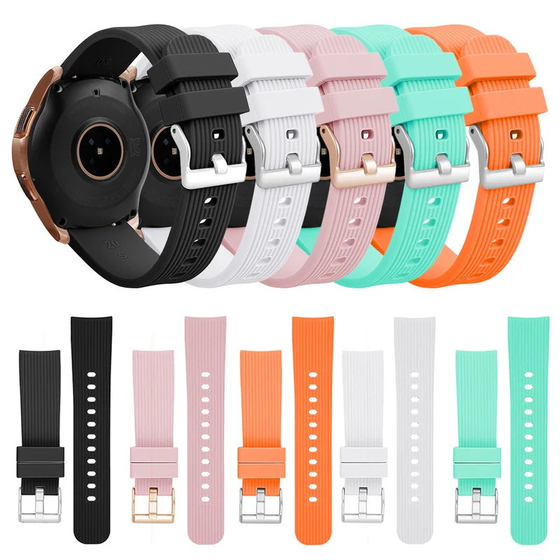 Спортивный силиконовый ремешок для часов Samsung Galaxy 20 мм 42 Gear 4 3 2 смарт Huami Amazfit