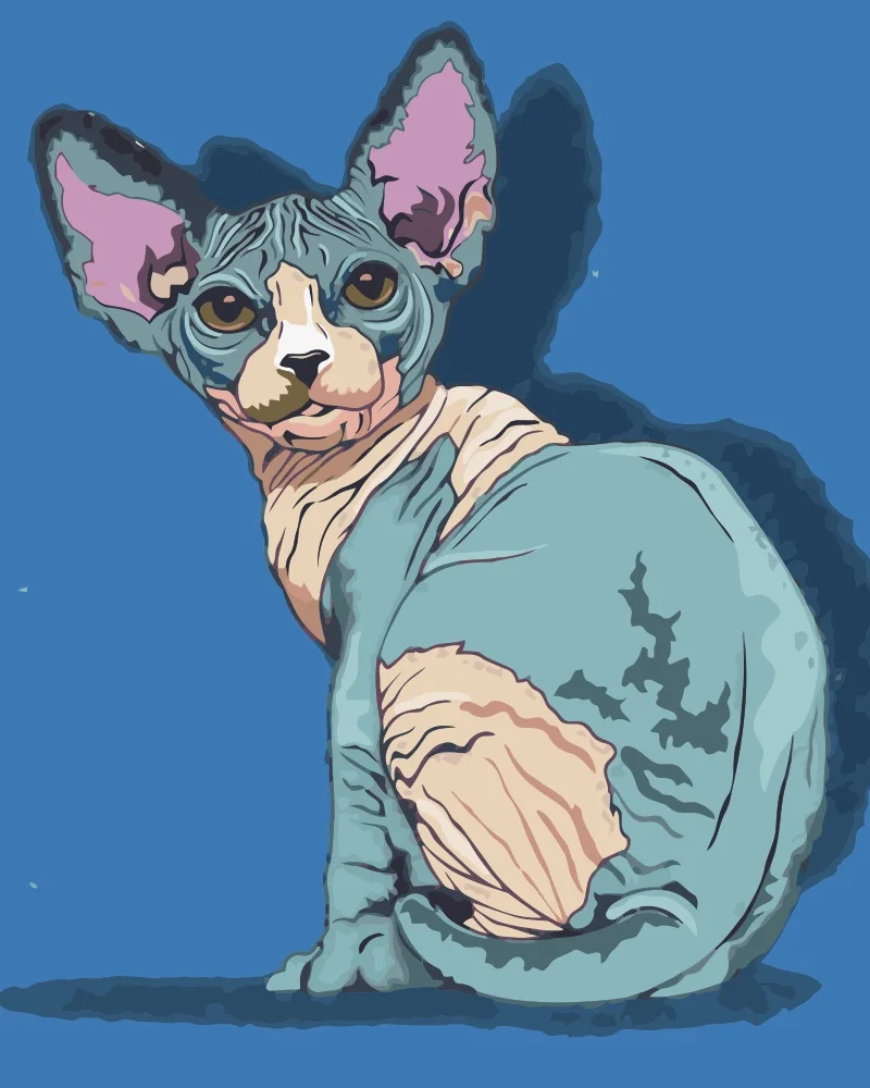 Mahuaf i604 акварель кошка Сделай сам картины по номерам животных ручная роспись