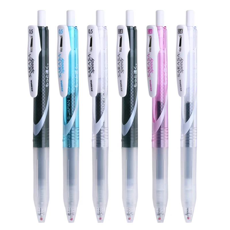 

Japan ZEBRA JJZ33 Quick-drying Gel Pen Sarasa Speedy Gel Pen Black Carbon Press Gel Pen 0.4/0.5mm 1/3PCS