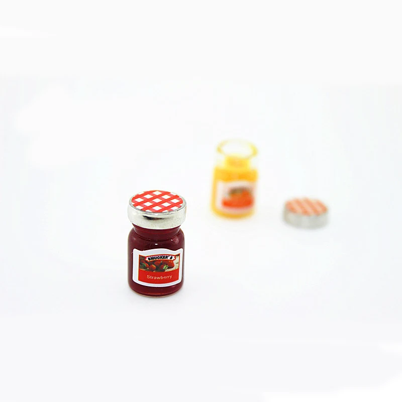 10set/lot Dollhouse Miniatures Jam Pretend Play Miniature Food Mini Toy for Doll House Kitchen Accessories | Игрушки и хобби