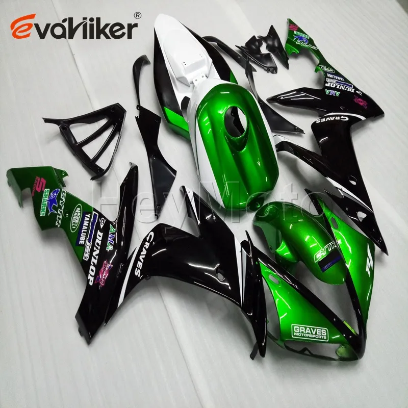 Обтекатель мотоцикла для YZFR1 2004 2005 2006 зеленый YZF R1 04 05 06 комплект пластиковых