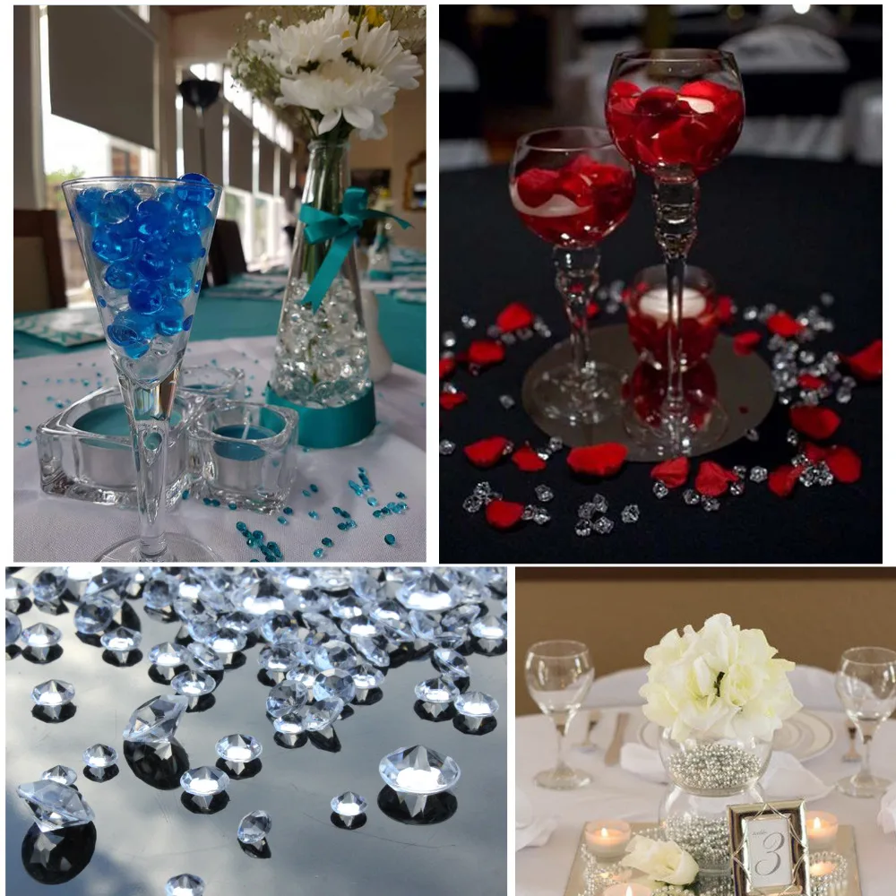 1000 Искусственные алмазы свадебный стол рассеивание акриловых кристаллов