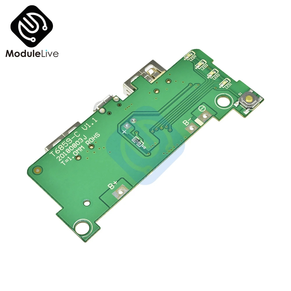5V 1A 2A power Bank зарядное устройство Модуль повышающий источник питания печатная плата для зарядного устройства печатная плата двойной USB с выходом светодиодный светильник
