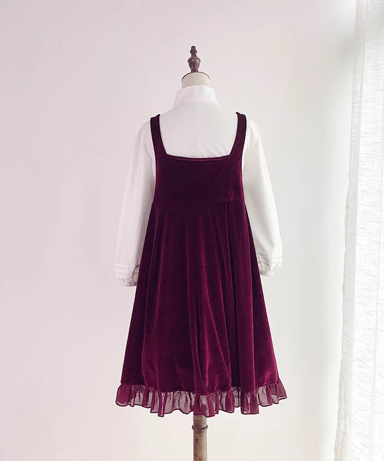 

Japanese vintage sweet lolita dress palace lace Pure color victorian dress kawaii girl gothic lolita jsk princess loli cos