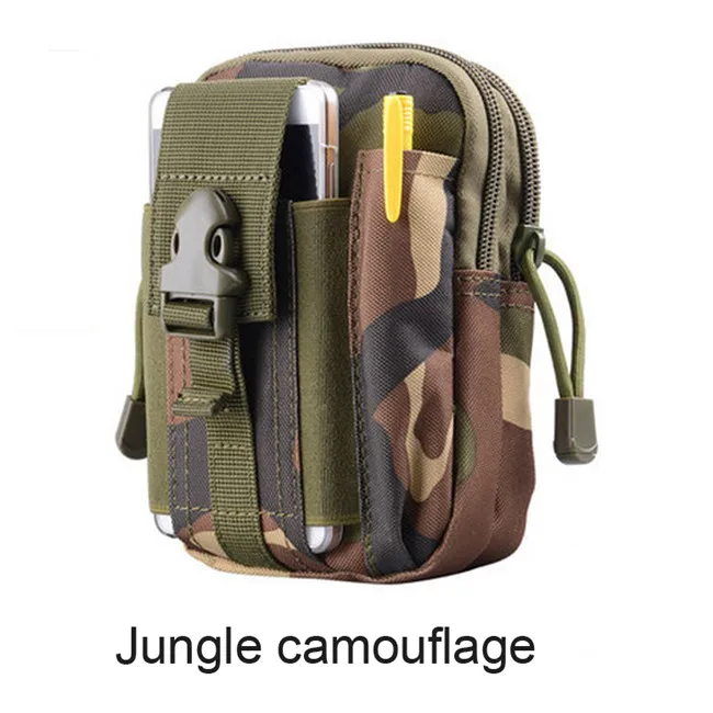 Jungle Camouflage Универсальная Многофункциональная походная тактическая кобура Военная Molle сумка с поясом на бедра и талию кошелек сотовый Чехол для телефона - Цвет: Jungle Camouflage