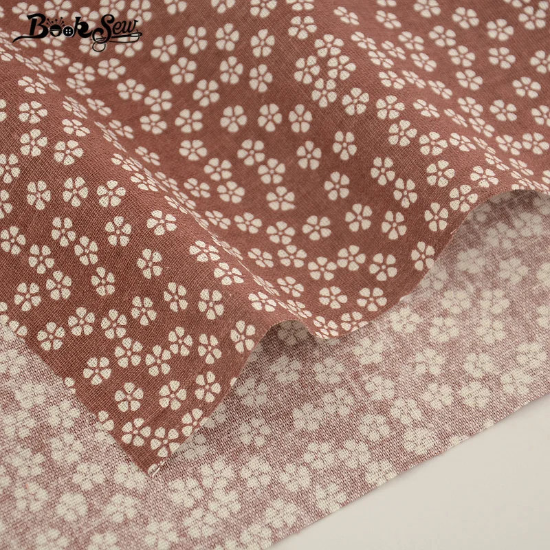 Хлопчатобумажная льняная ткань для шитья Tissu скатертей подушки штор Zakka Booksew