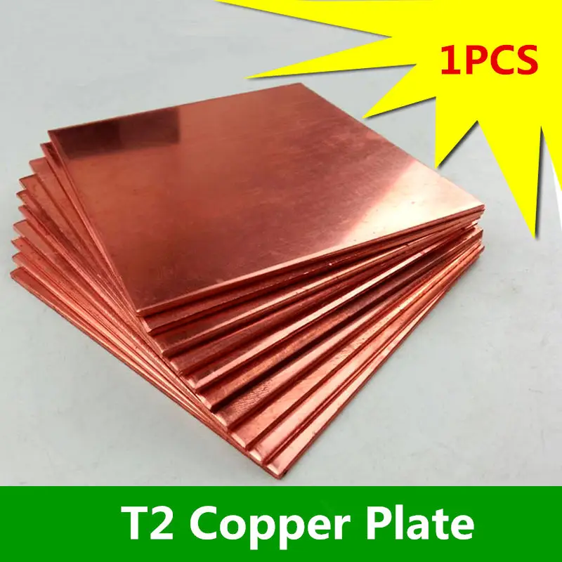 

1PCS CP014 Ultra-Thin Copper Sheet 100mm*150mm*4mm T2 Copper Plate Sell at a Loss Sheet Copper