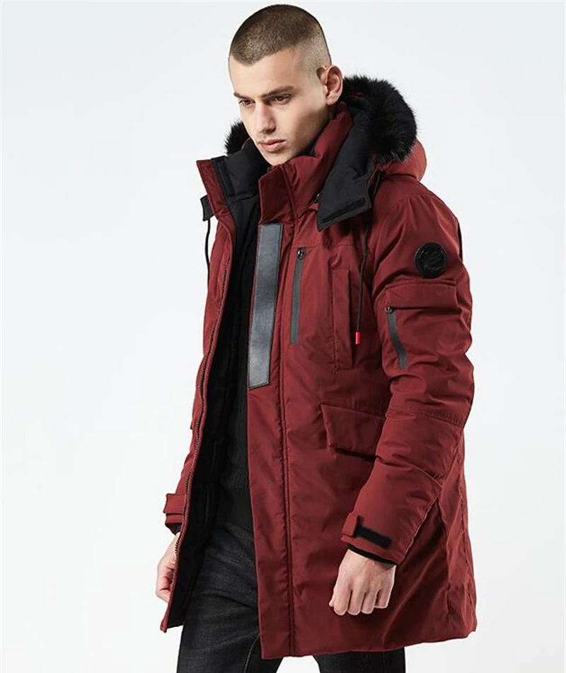 Новинка, парка, мужские зимние куртки, хлопок, сплошной цвет, Chaquetas Hombre, толстые парки, Мужская Осенняя Повседневная Верхняя одежда, меховые пальто
