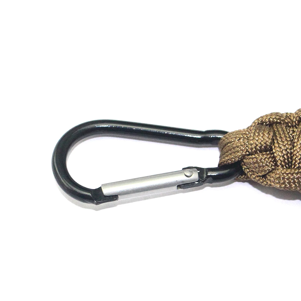 Универсальныe для использования в походных условиях Paracord шнурки Брелоки для ключей связка для ключей с Карабин Paracord брелок для выживания