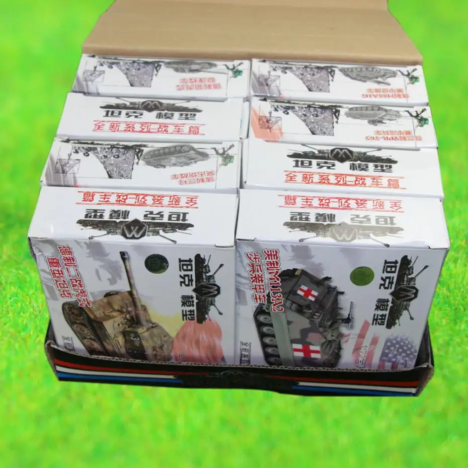 C7501 8x 4D Model Kit Tank Assembling Tanks 1:72 OO Scale Layout BOX SET NEW | Игрушки и хобби